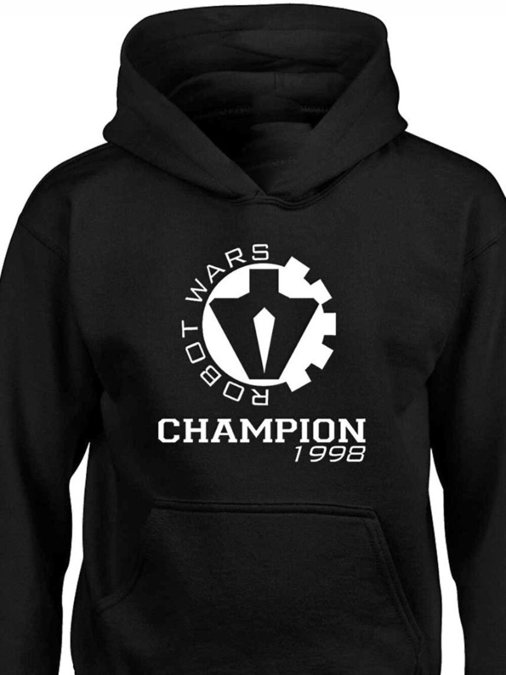 New Robot Wars Champion Black Hoodie Fleece Sweatshirt
